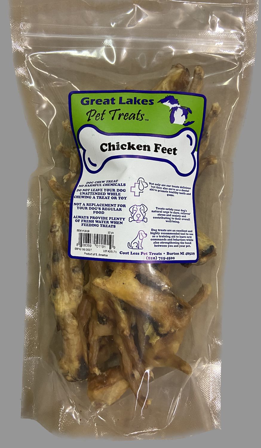 Great Lakes Packaged Chicken Feet 10pk