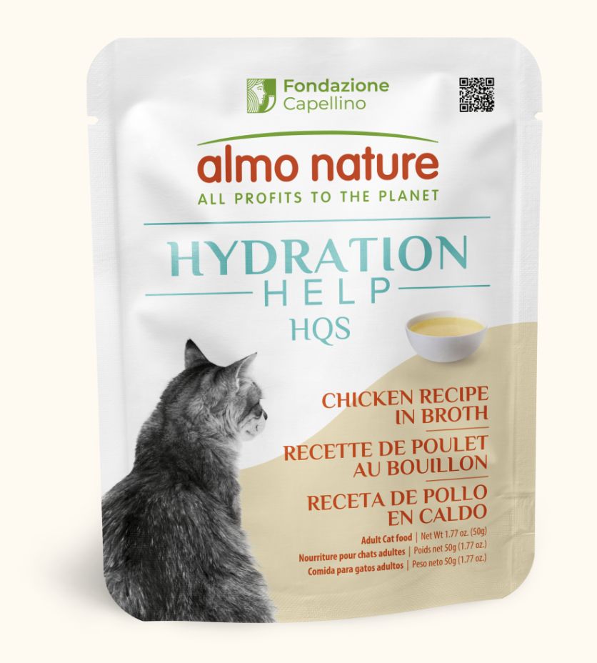 Almo Hydration Help HQS Chicken Broth Recipe for cats 1.77oz