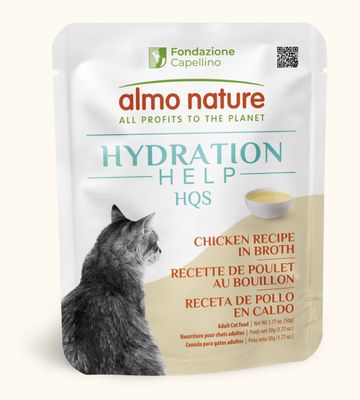 Almo Hydration Help HQS Chicken Broth Recipe for cats 1.77oz
