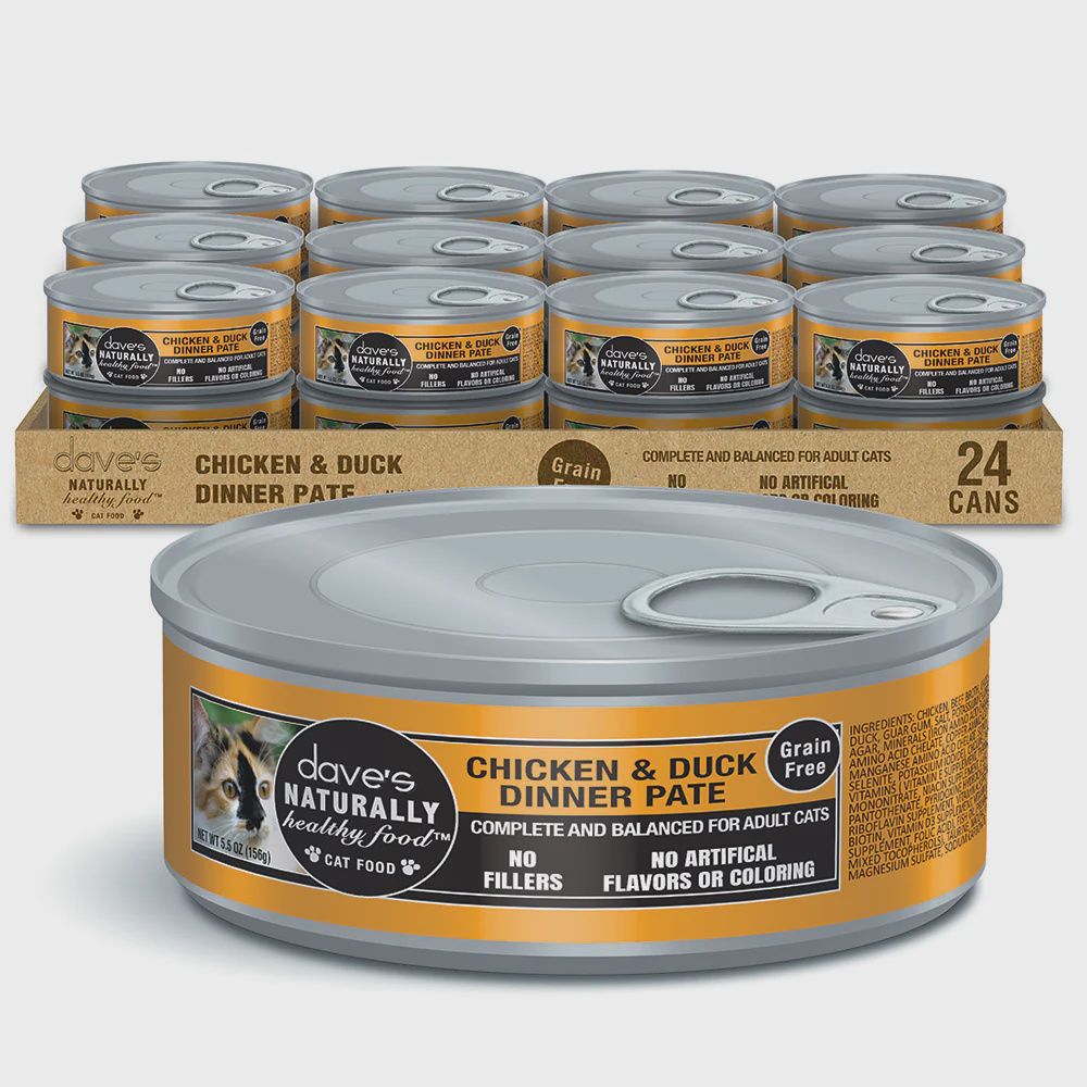 Dave&#39;s Canned Cat Food Chicken &amp; Duck Recipe in Pate 5.5oz