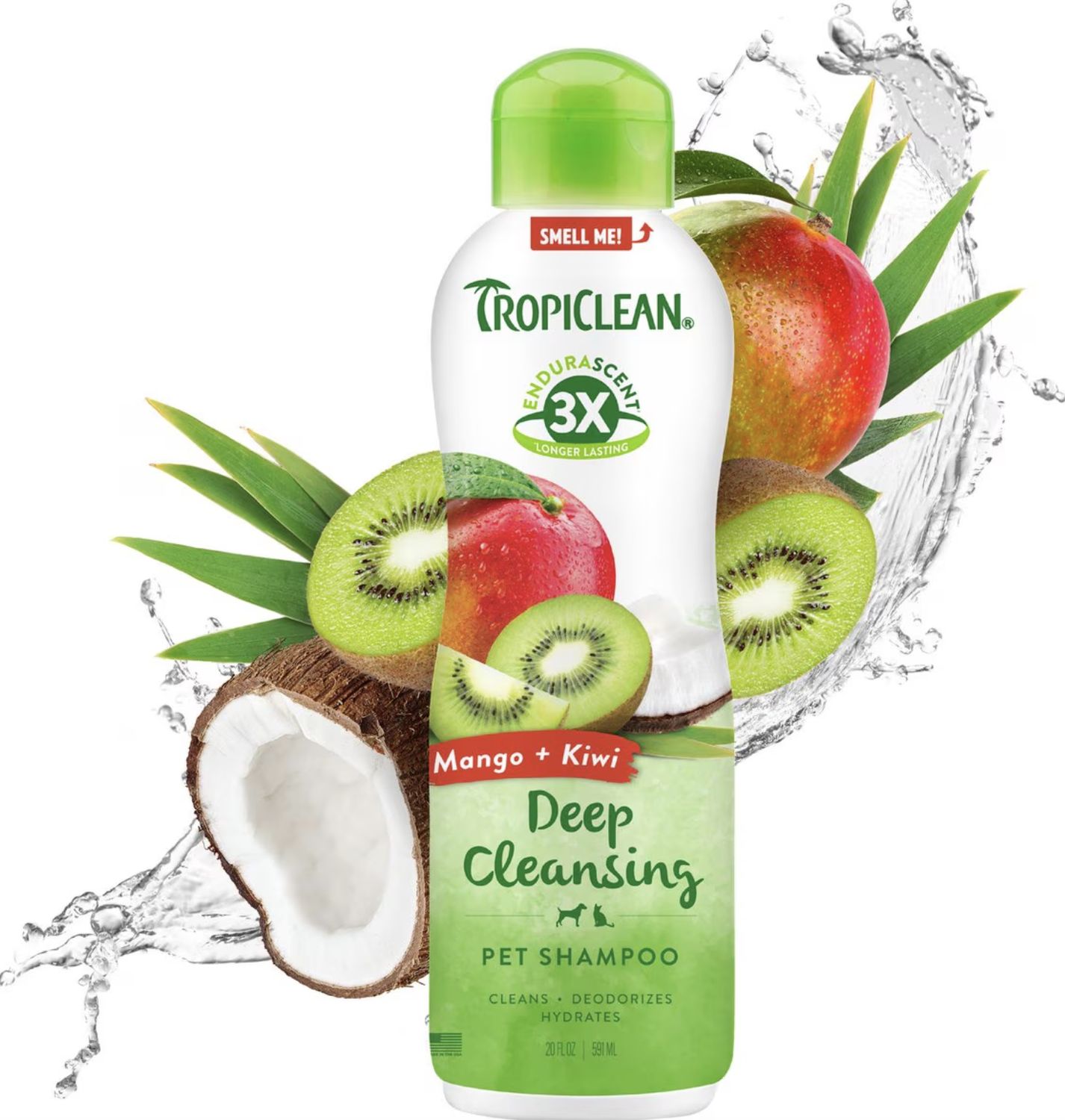 Tropiclean EnduraScent Mango and Kiwi Deep Cleaning Shampoo 20oz