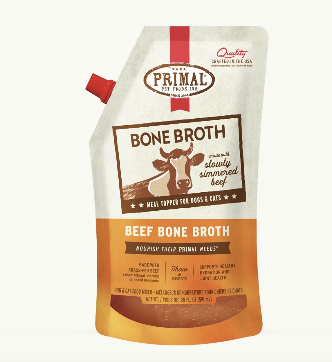 Primal Frozen Beef Bone Broth 20oz