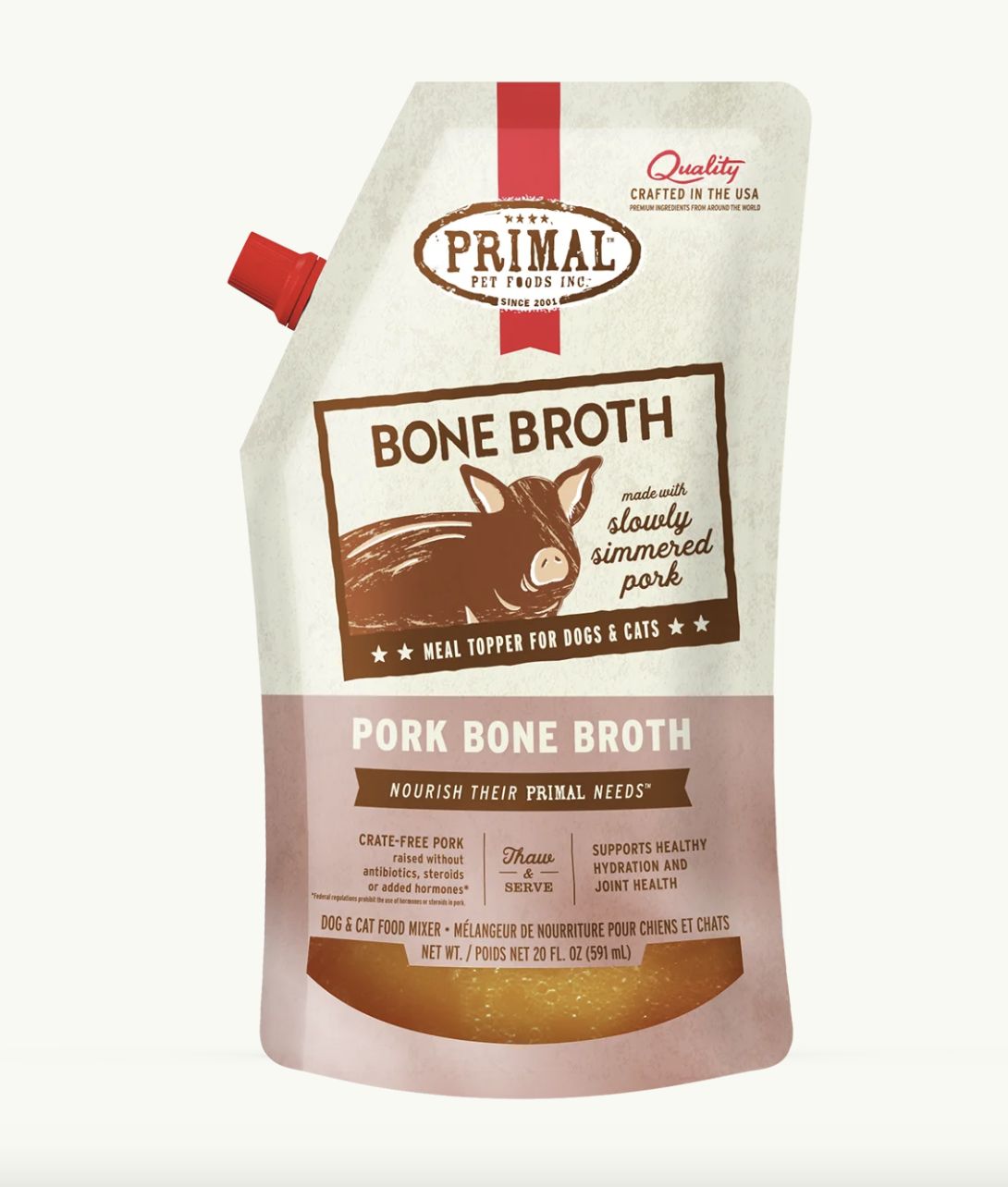 Primal Frozen Pork Bone Broth 20oz