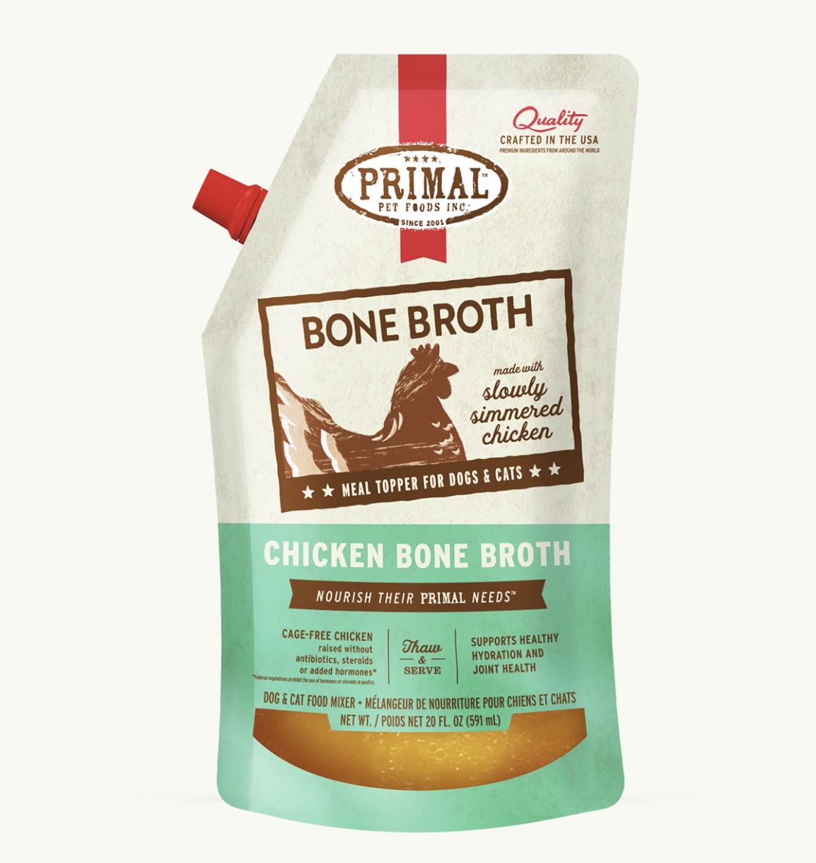 Primal Frozen Chicken Bone Broth 20oz