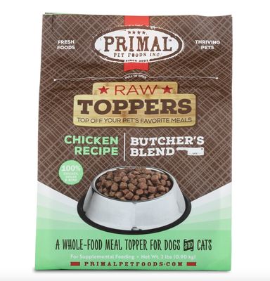 Primal Frozen Butcher&#39;s Blend Raw Topper Chicken Recipe 2lb