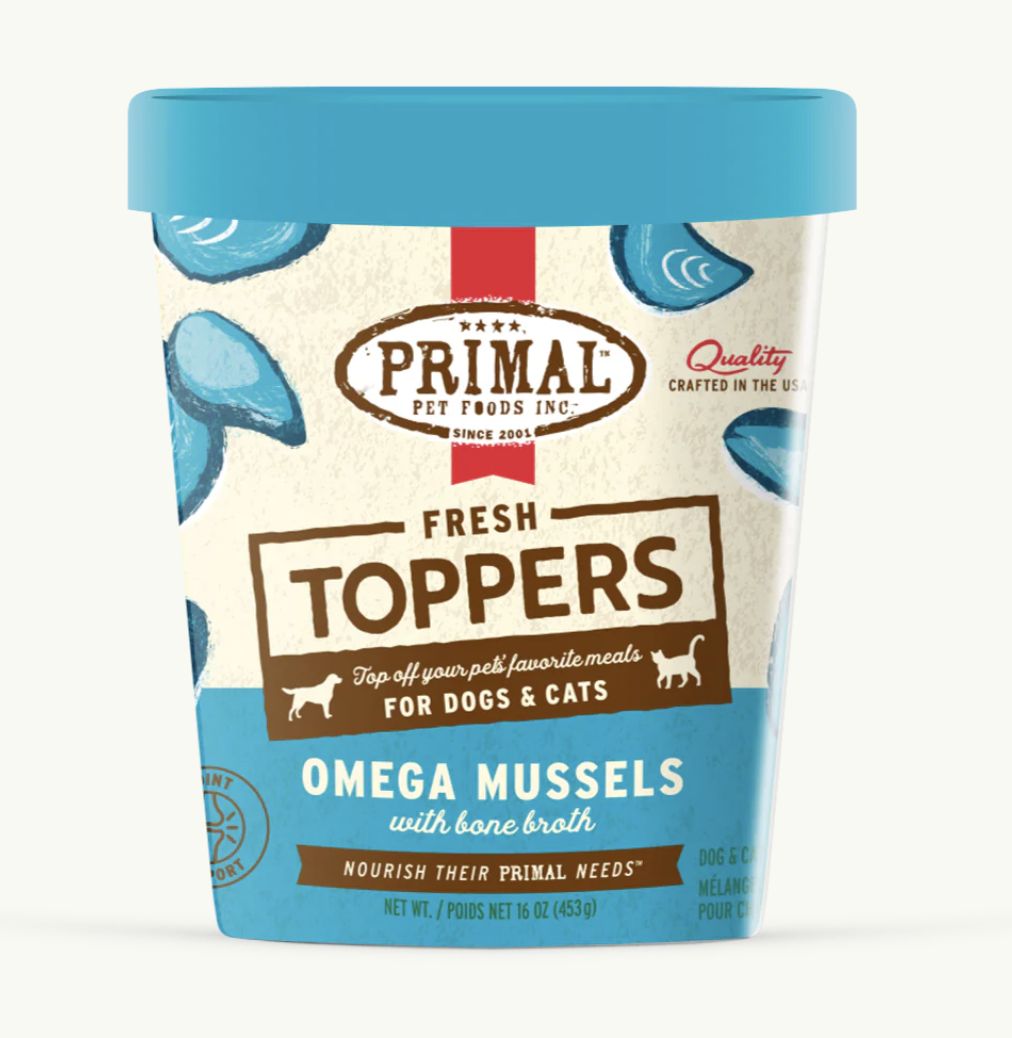 Primal Frozen Toppers Omega Mussels 16oz