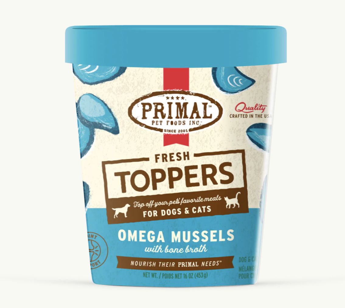 Primal Frozen Toppers Omega Mussels 32oz