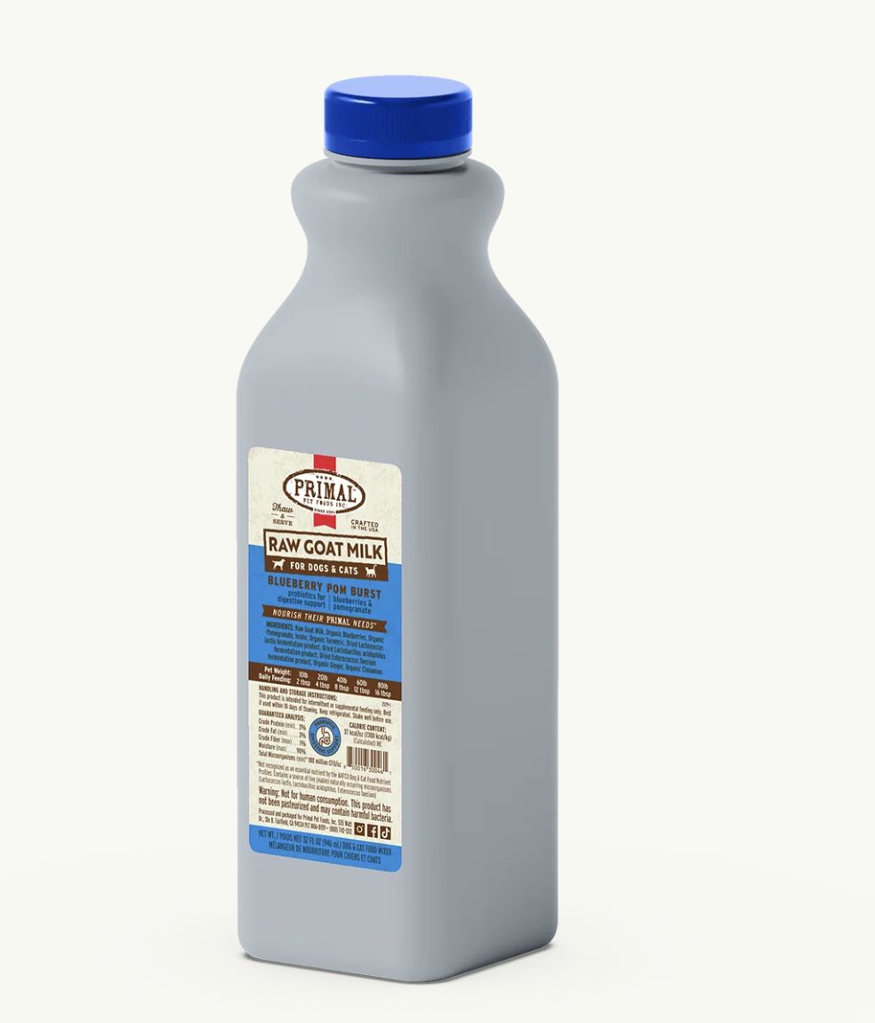 Primal Frozen Raw Goat Milk Blueberry Pom Burst 32oz