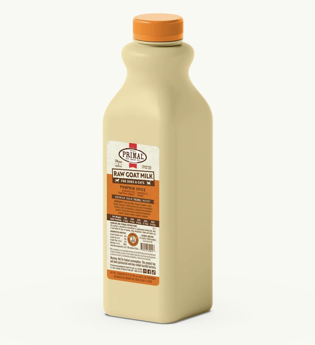 Primal Frozen Raw Goat Milk Pumpkin Spice 32oz