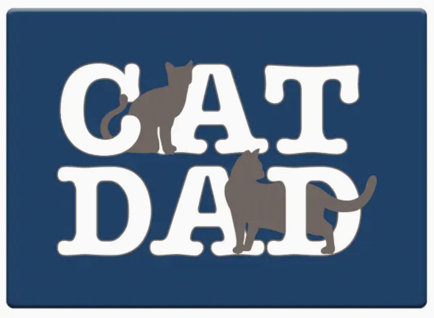 Dog Speak Rectangle Magnet - Cat Dad