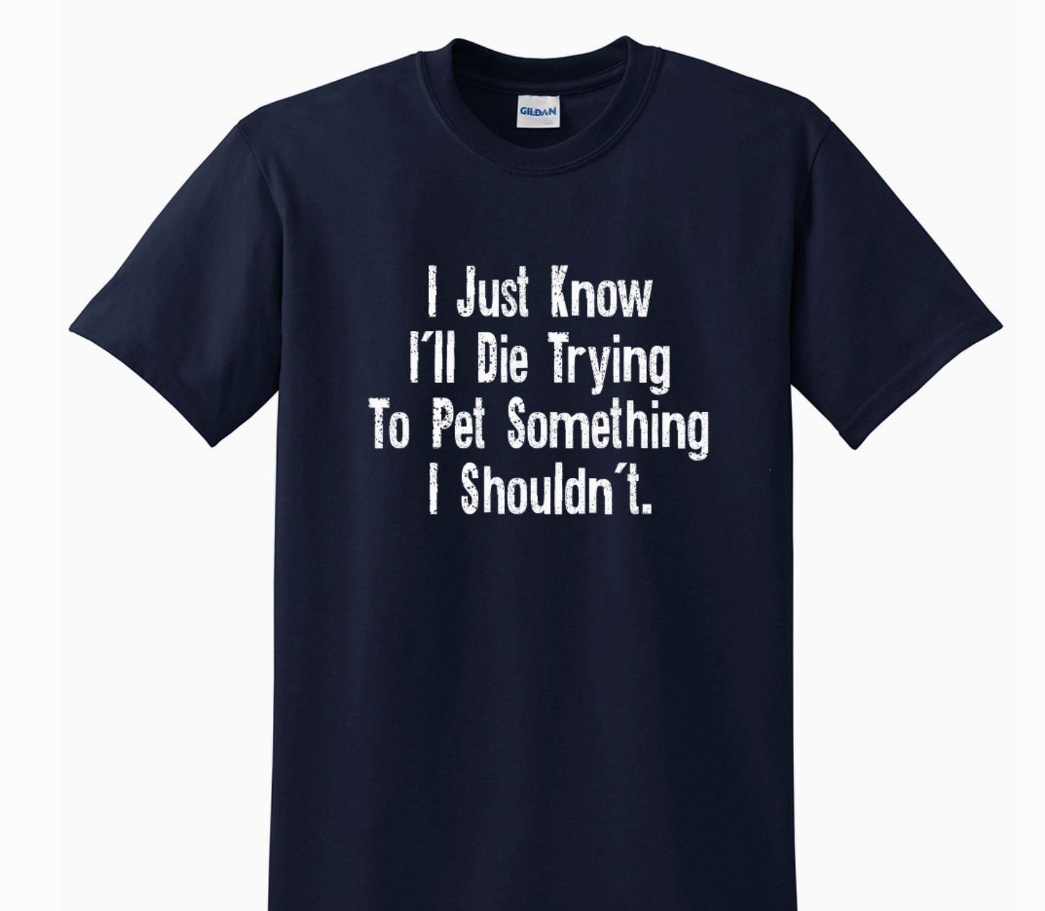 Adult T Shirt I Just Know... Navy Medium