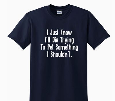 Adult T Shirt I Just Know... Navy Medium