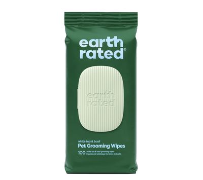 Earth Rated Tea and Basil Grooming Wipes 100 count