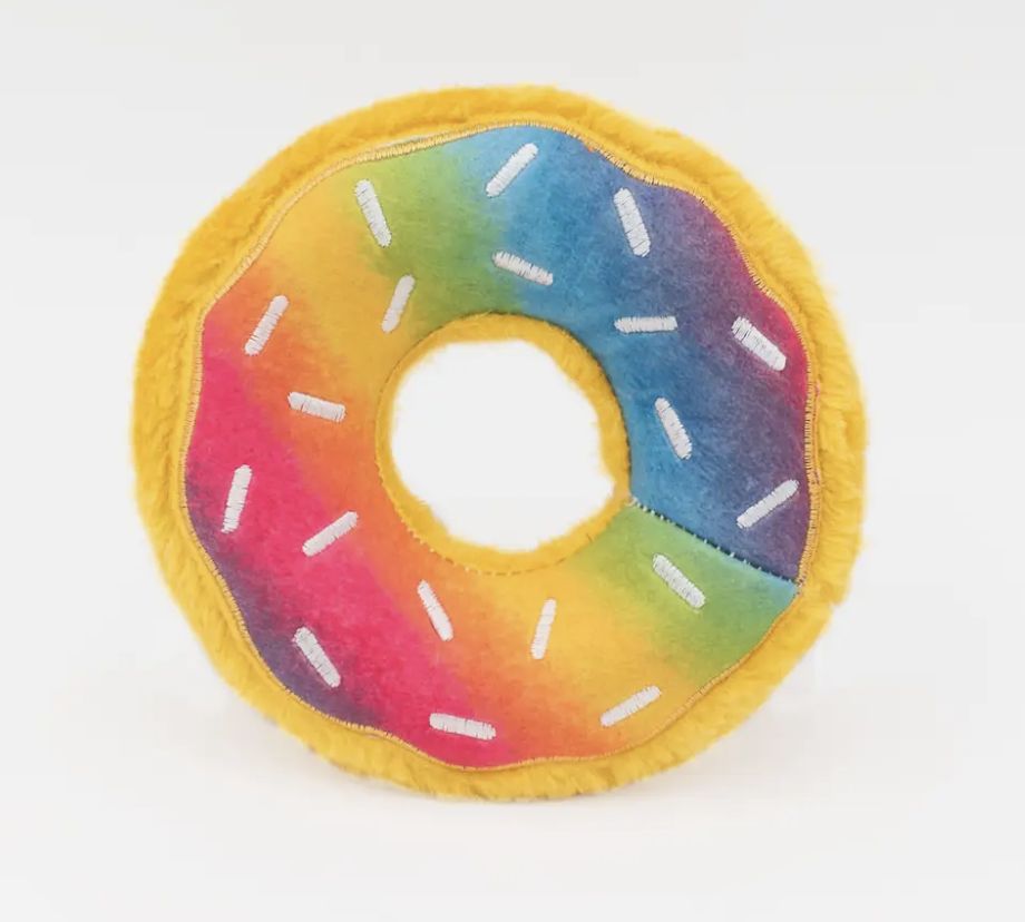 ZippyPaws Donutz Rainbow Plush Dog Toy