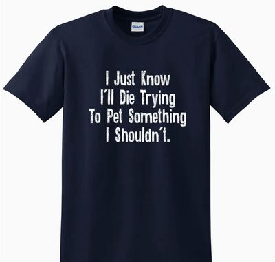 Adult T Shirt- I Just Know... Navy- XL