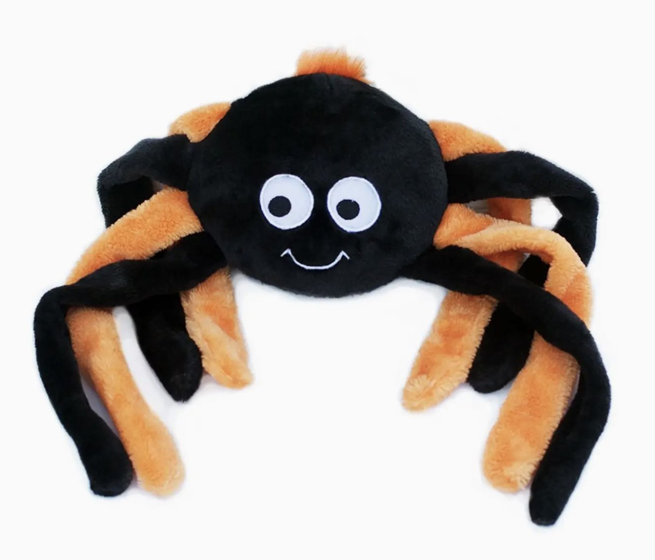 ZippyPaws Grunterz Halloween Orange Spider Dog Toy
