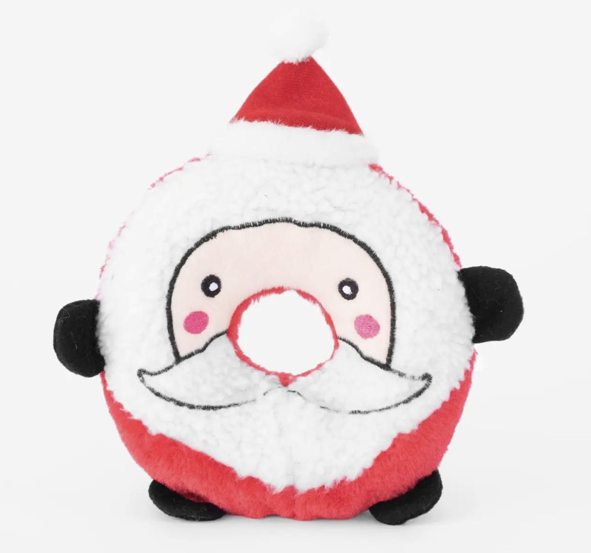 ZippyPaws Christmas Donutz Buddies Santa Dog Toy