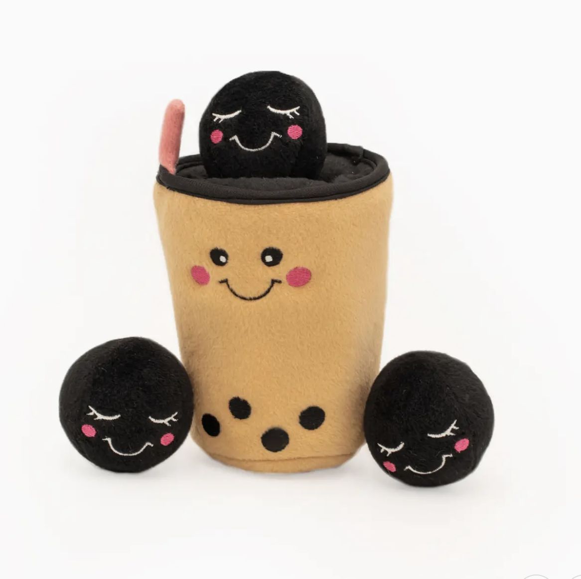 ZippyPaws Burrow Boba Milk Tea Interactive Dog Toy