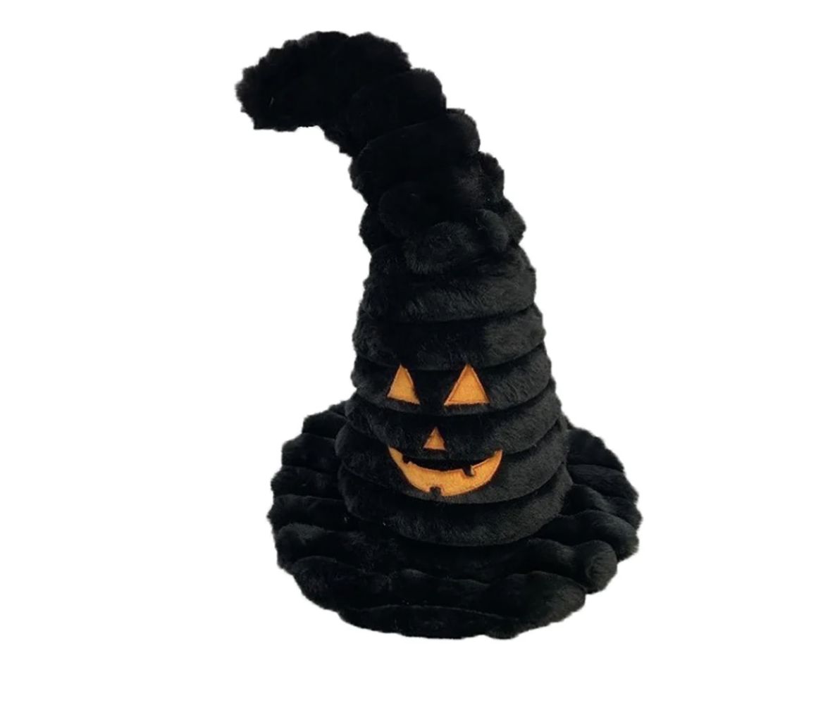 PetLou 15&quot; Halloween Witch Hat Plush Dog Toy