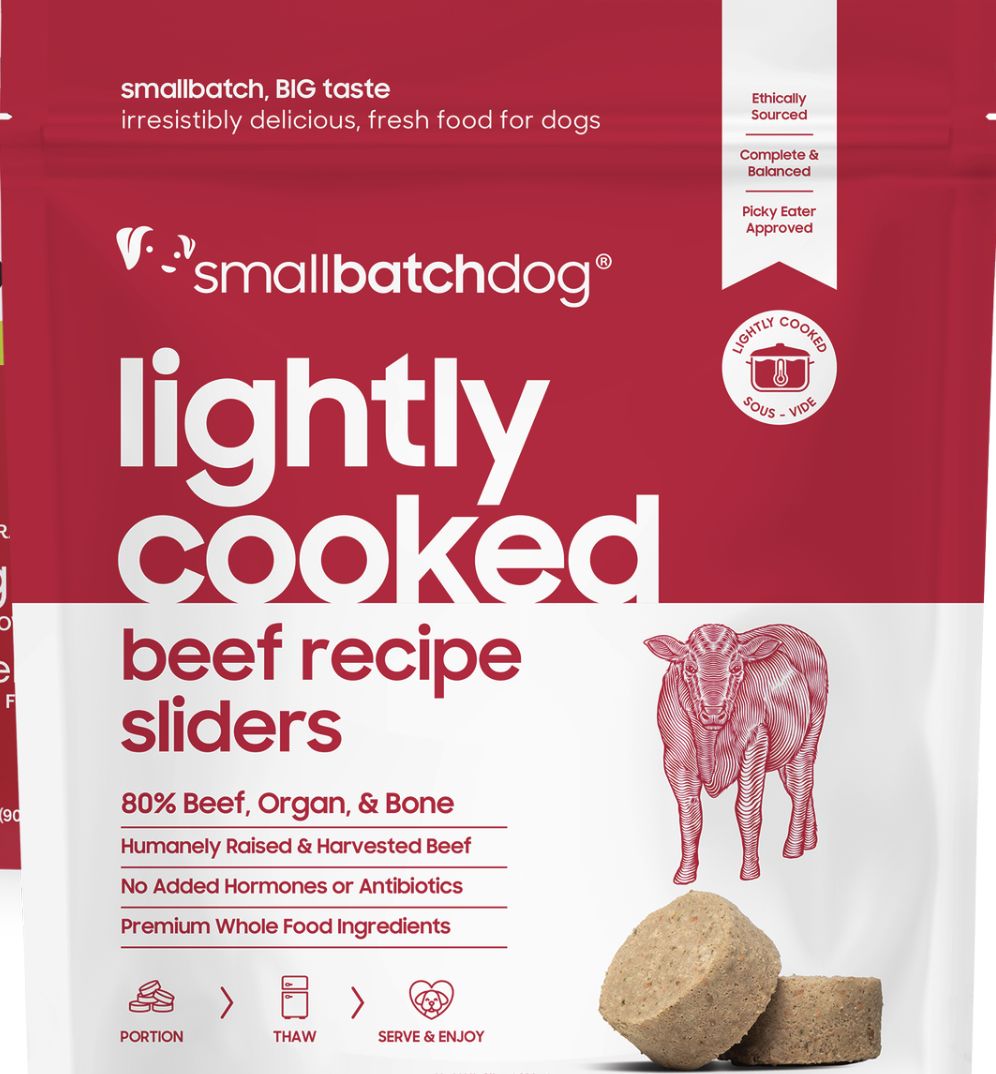 Smallbatch Frozen Lightly Cooked Trial Size Beef Dog Food 8 oz