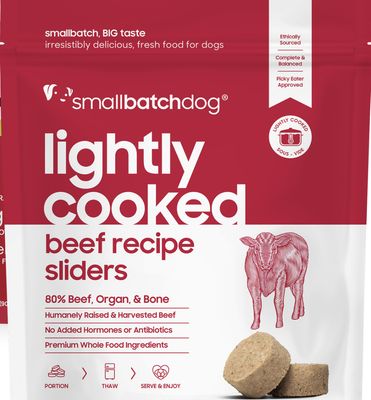 Smallbatch Frozen Lightly Cooked Trial Size Beef Dog Food 8 oz