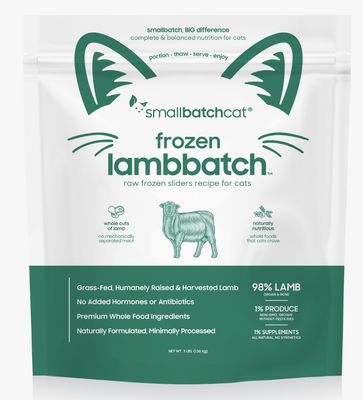 Smallbatch Frozen Raw Lamb Sliders Cat Food 3lbs