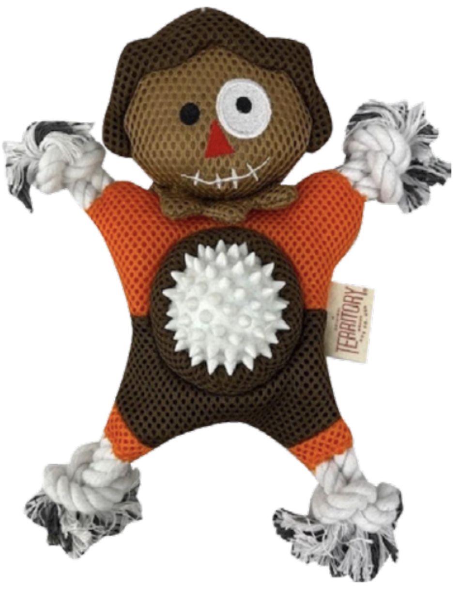 Territory 2 in 1 Halloween Scarecrow Dog Toy 10.5&quot;