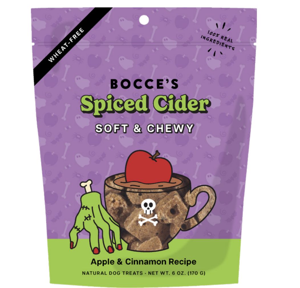 Bocce&#39;s Halloween Spiced Cider Dog Treat 6 oz