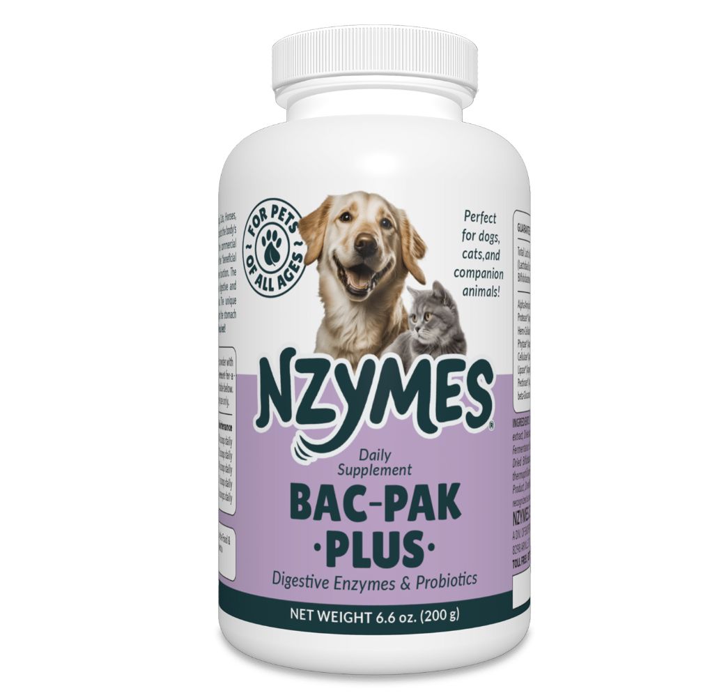 Nzymes Bac-Pak Plus Probiotic and Digestive Enzymes for Pets 200 Grams