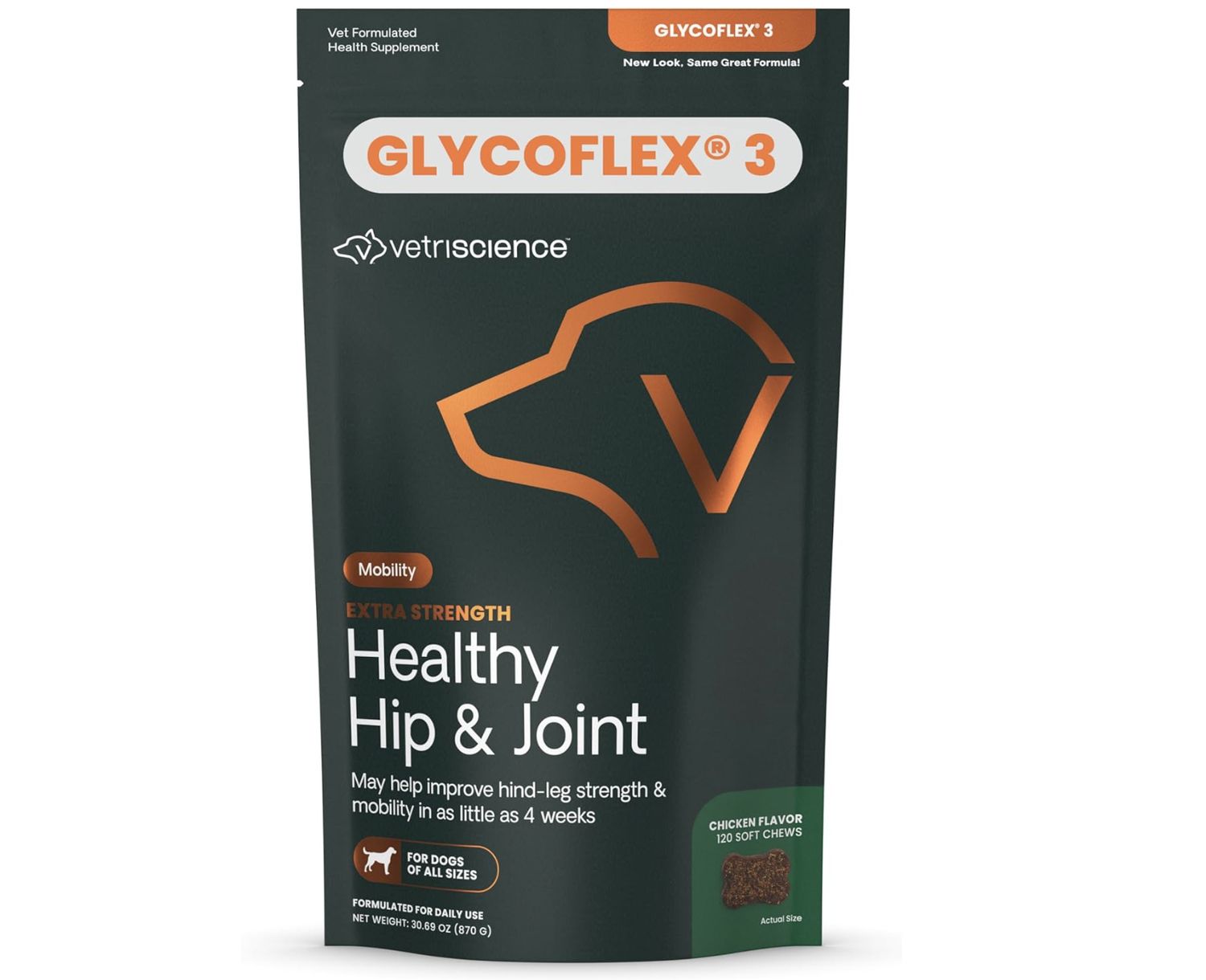 VetriScience Glycoflex Stage 3 Ultimate Strength Canine Joint Supplement 120 Soft Chews