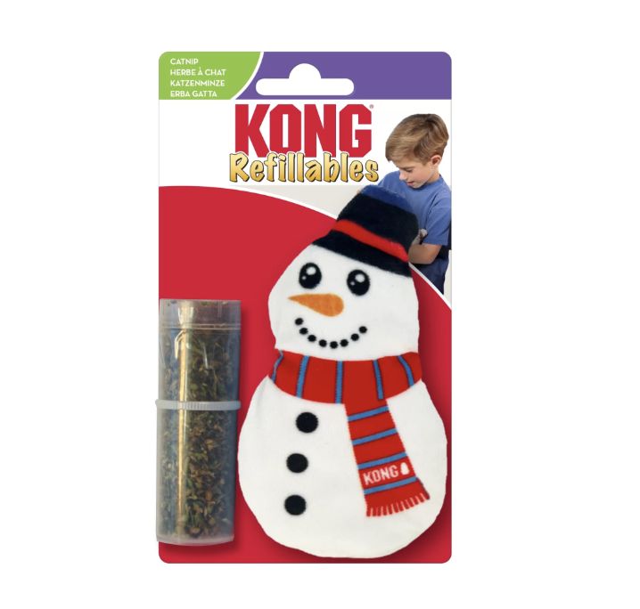Kong Holiday Refillable Snowman Catnip Toy