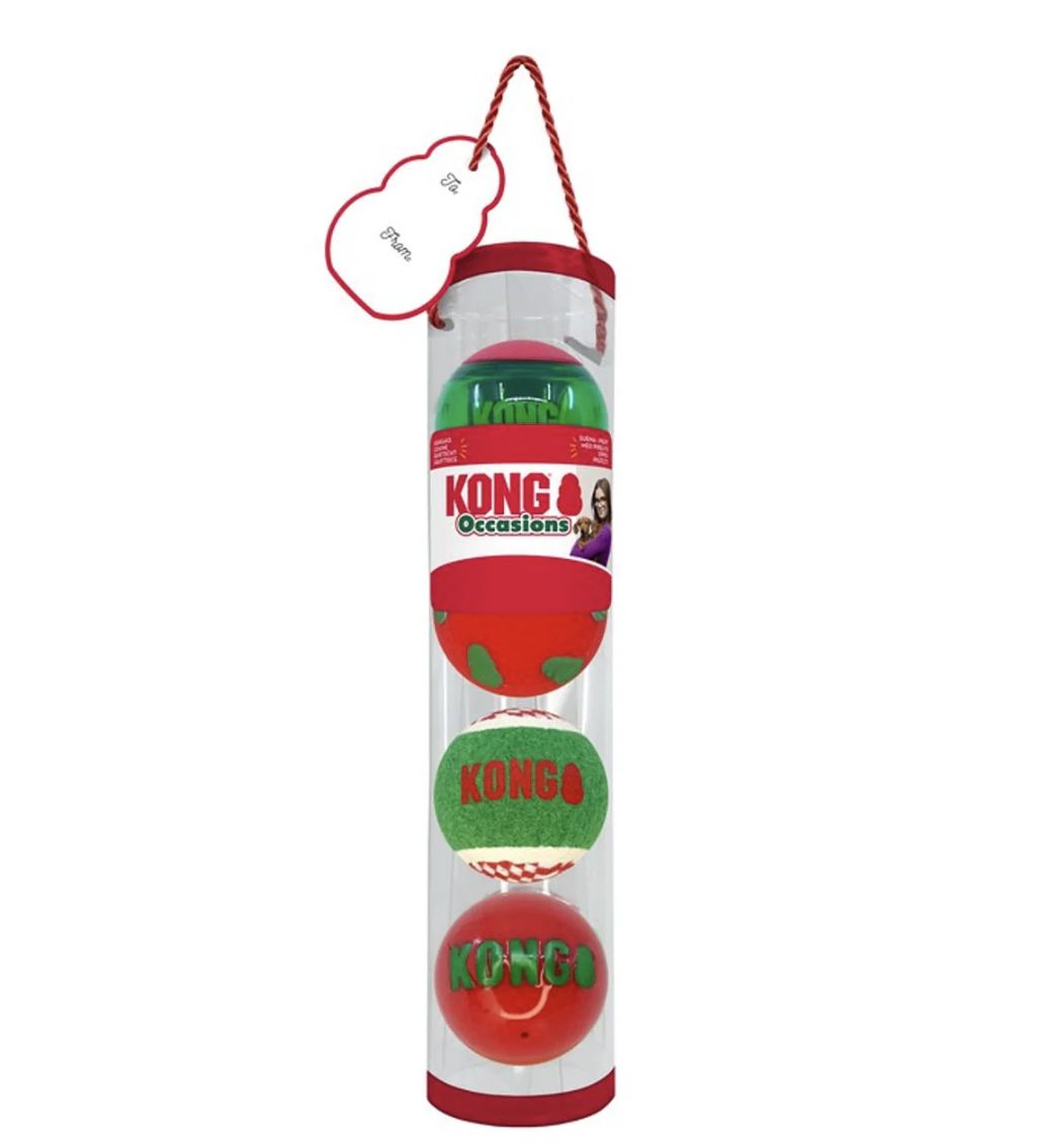 Kong Holiday Occasions Balls 4-pack Dog Toy