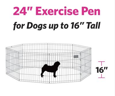 Midwest Folding Metal Exercise Pen with Door 24&quot; Panels