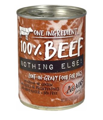 Evanger&#39;s  Against the Grain Nothing Else One Ingredient Beef Dog Food -Beef 11oz