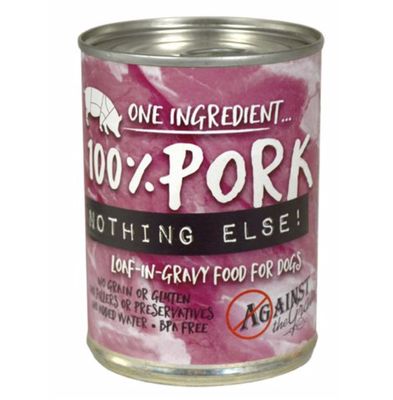 Evanger&#39;s Against the Grain- Nothing Else One Ingredient Pork Dog Food 11oz