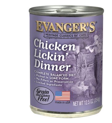 Evanger&#39;s Chicken Licken Dinner Canned Cat Food 12.8oz
