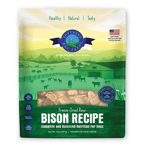 Shepherd Boy Farms Freeze-Dried Bison Recipe 14oz