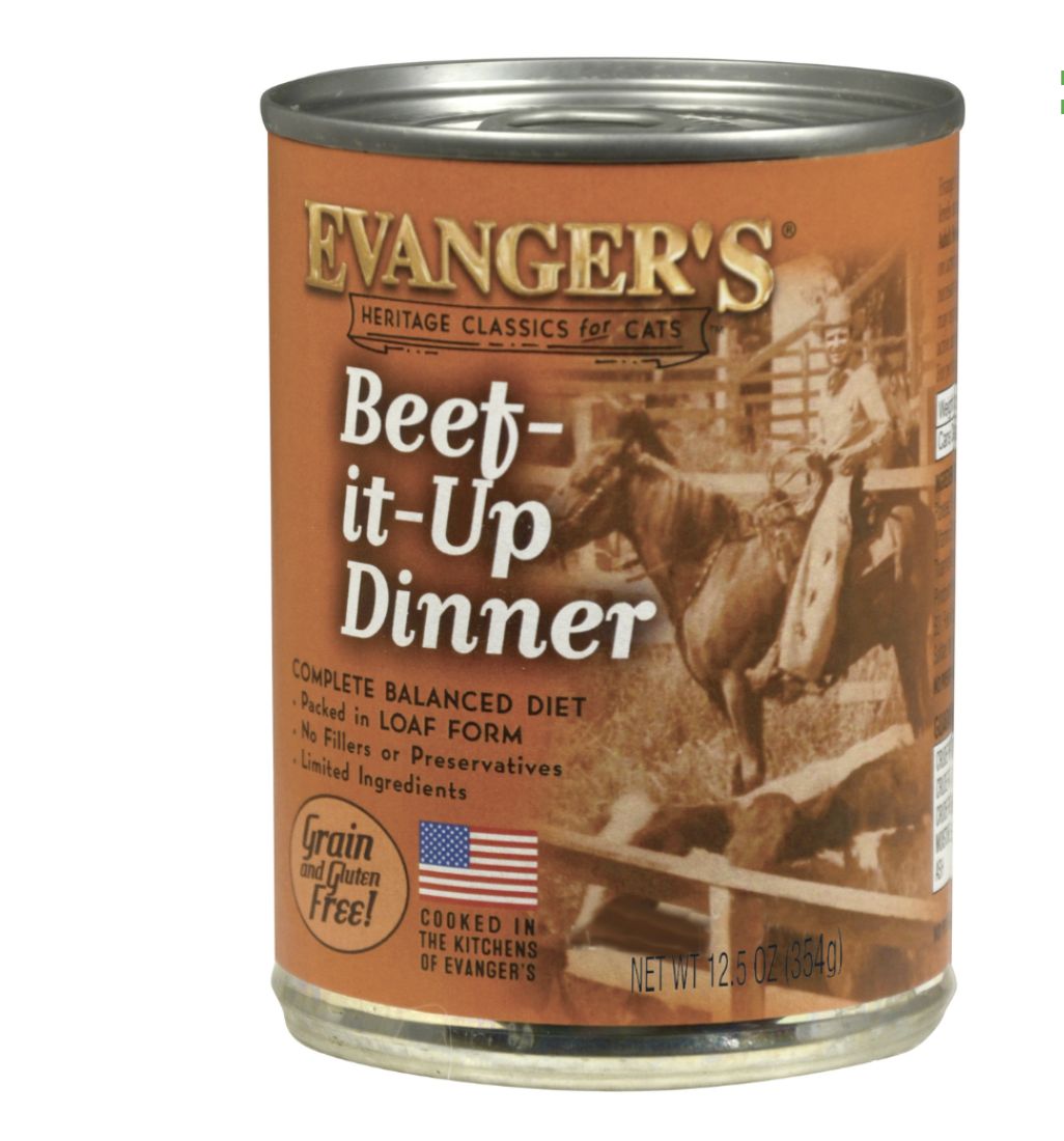 Evanger&#39;s Beef it Up Dinner Canned Cat Food 12.8oz