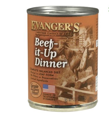 Evanger&#39;s Beef it Up Dinner Canned Cat Food 12.8oz