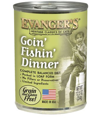 Evanger&#39;s Goin Fishin Dinner Canned Cat Food 12.8oz
