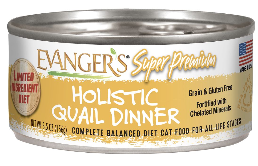 Evanger&#39;s Holistic Quail Dinner Canned Cat Food 5.5oz