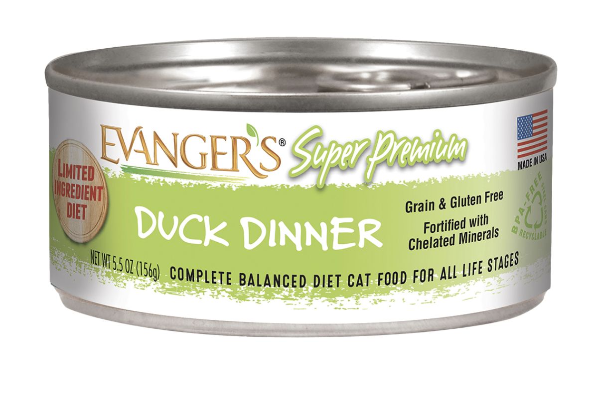 Evanger&#39;s Super Premium Duck Dinner Canned Cat Food 5.5oz