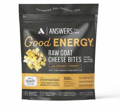 Answers Pet Food Frozen Goat Cheese Bites with Organic Turmeric Treats 8oz