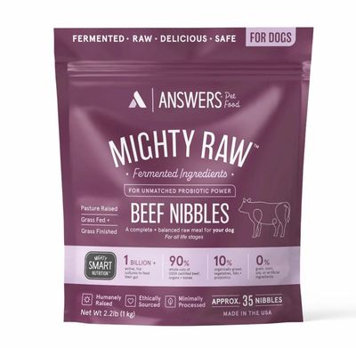 Answers Pet Food Frozen Detailed Beef Nibbles 2.2lb