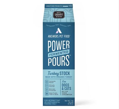 Answers Pet Food Frozen Turkey Stock- Quart