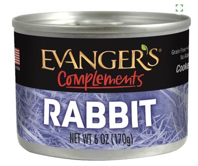 Evanger&#39;s Compliments Rabbit Canned Topper for Dogs and Cats 6oz