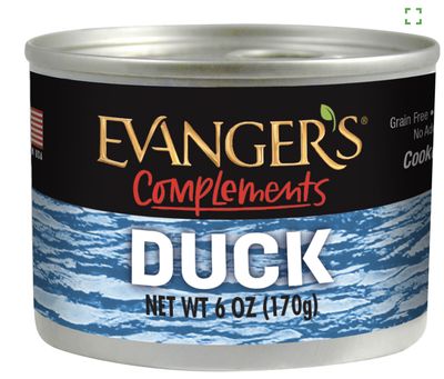 Evanger&#39;s Compliments Duck Canned Topper for Dogs and Cats 6oz