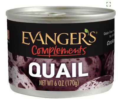 Evanger&#39;s Compliments Quail Canned Topper for Dogs and Cats 6oz