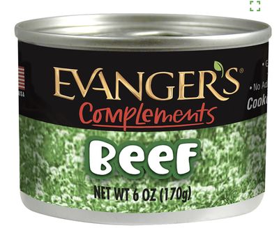 Evanger&#39;s Compliments Beef Canned Topper for Dogs and Cats 6oz