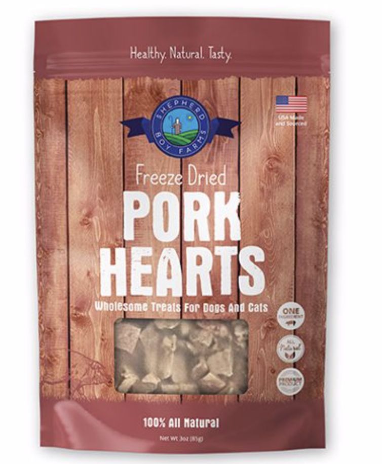 Shepherd Boy Farms Freeze Dried Pork Hearts 3oz